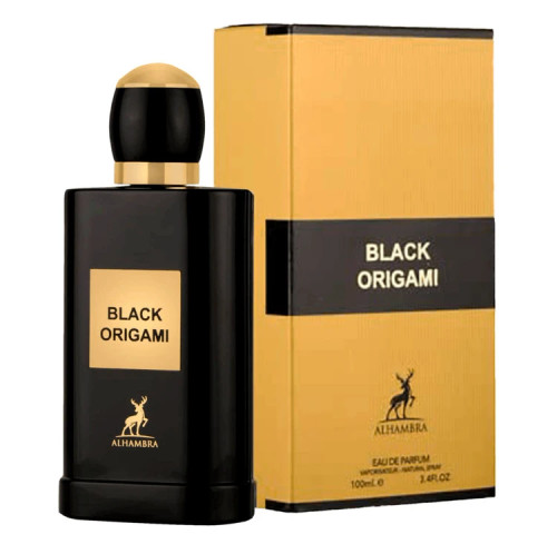 عطر ادوپرفیوم الحمبرا مدل Black Origami رایحه شیرین حجم ۱۰۰ میلی لیتر