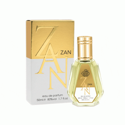 عطر ادوپرفیوم زنانه فراگرنس ورد مدل Zan حجم ۵۰ میل خنک و شیرین