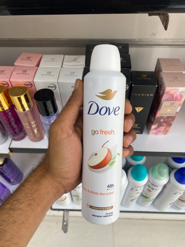 اسپری دئودورانت داو Dove زنانه مدل Go Fresh رایحه سیب حجم 250 میل